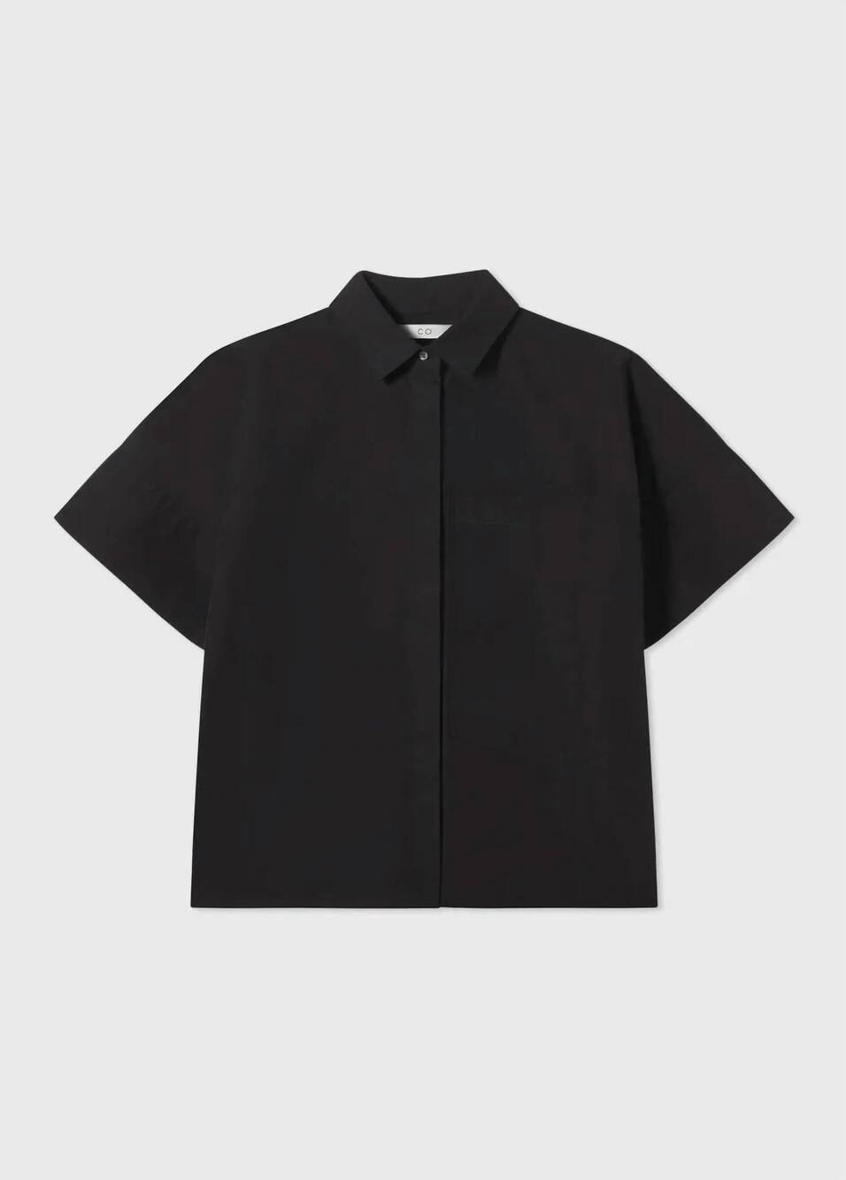 NEW FORTE FORTE women's bci cotton poplin top in nero